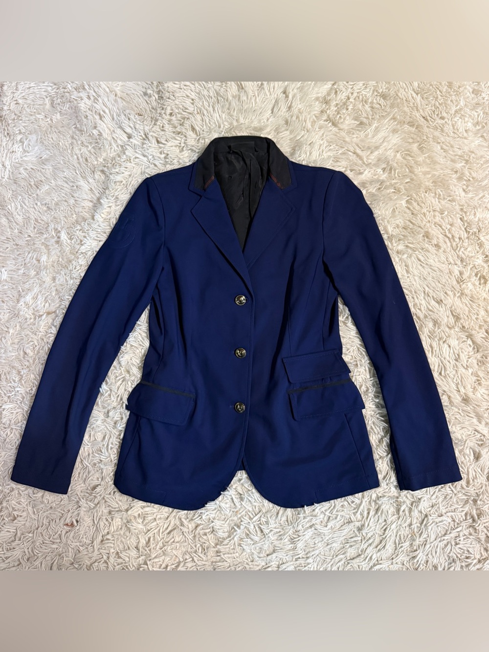 Women’s Size IT42 Navy Cavalleria Toscana Horseback Riding Show Coat. Good Cond.